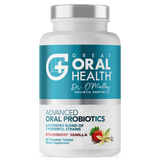 Dental Oral Probiotics with BLIS K12 & M18 – 7 Strains, 6 Billion CFU (Strawberry Vanilla Flavor)