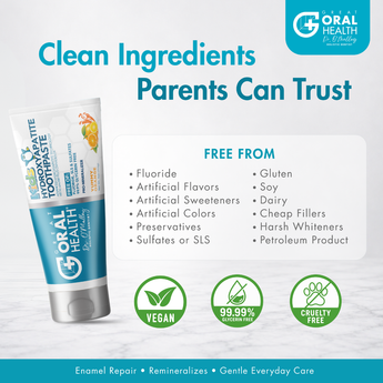 Kids ProMineralizer Fluoride-Free Toothpaste with Nano Hydroxyapatite (Yummy Orange)