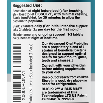 Dental Oral Probiotics with BLIS K12 & M18 – Mint Flavor