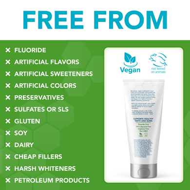Dentist Formulated Fluoride Free Remineralizing Toothpaste with Nano Hydroxyapatite for Enamel Repair and Sensitive Teeth Wintermint Flavor