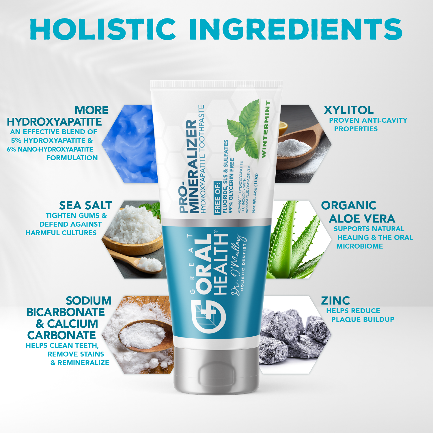 Dentist Formulated Fluoride Free Remineralizing Toothpaste with Nano H ...